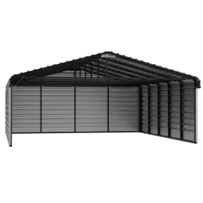 Arrow Steel Carport With 3 Wall Kits, 20X24X07, Eggshell