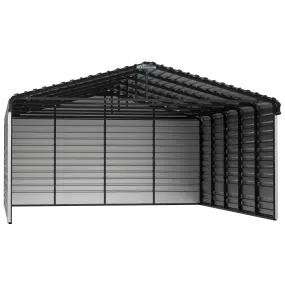 Arrow Steel Carport With 3 Wall Kits, 20X24X09