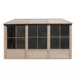 Gazebo Penguin Florence Add-A-Room with Metal Roof 10 Ft. x 16 Ft. in Sand