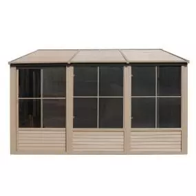 Gazebo Penguin Florence Add-A-Room with Metal Roof 8 Ft. x 12 Ft. in Sand