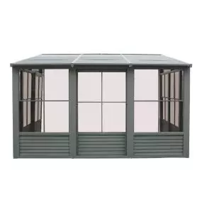 Gazebo Penguin Florence Add-A-Room with Metal Roof 10 Ft. x 16 Ft. in Slate