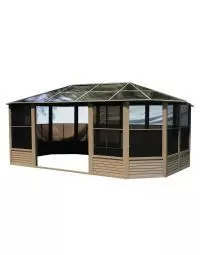 Gazebo Penguin Florence Solarium 12 Ft. x 18 Ft. in Sand