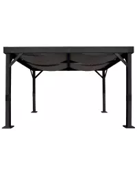 Sojag Fontana Black Aluminum Frame 10 x 12 ft Pergola