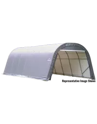 ShelterCoat 12 x 24英尺 防风防雪额定车库 圆顶 灰色 STD