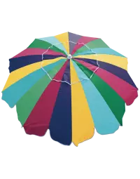 Parasol 7' 20 panneaux avec ancrage au sable intégré