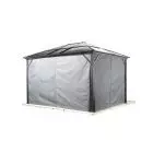 Sojag Grey Curtains for Meridien Gazebo, 10 ft. x 14 ft., Spun