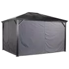 Sojag Grey Curtains for Verona Gazebo, 10 ft. x 10 ft., Polyester, Outdoor Shades