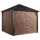 Sojag Brown Curtains for Dakota Gazebo, 10 ft. x 10 ft., Poly