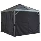 Sojag, rideaux noirs pour abri soleil Sanibel, 10 x 10 pi, polyester, rideaux d'extérieur