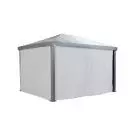Sojag White Curtain for Monteserra Gazebo, 10 ft. x 12 ft., Poly