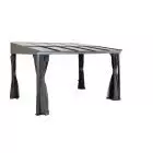 Sojag Pompano 10 ft. x 14 ft. Wall Gazebo, Charcoal Grey