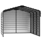 Abri d'auto Arrow en acier galvanisé 10 x 15 x 7 pi, fermé sur 3 côtés, coquille d'œuf
