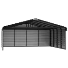 Abri d'auto Arrow en acier galvanisé 20 x 20 x 7 pi, fermé sur 3 côtés, coquille d'œuf