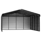 Steel Carport With 3 Wall Kits, 20X20X09, Charcoal