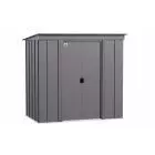 Arrow Classic Steel Storage Shed, 6x4, Charcoal