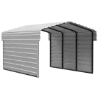 Abri d'auto Arrow en acier galvanisé 10 x 15 x 7 pi, fermé sur 2 côtés, coquille d'œuf