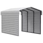 Arrow Carports Abri d'auto en acier galvanisé, avec enceinte 2 côtés, Kit abri d'auto métallique, 10' x 15' x 9', coquille d'œuf