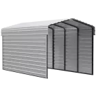 Arrow Carports Abri d'auto en acier galvanisé, avec enceinte 2 côtés, Kit abri d'auto métallique, 10' x 20' x 9', coquille d'œuf