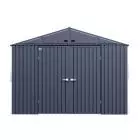 Abri de rangement Arrow Elite en acier, 10 x 14, anthracite