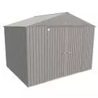 Arrow Elite Steel Storage Shed, 10x8, Cool Grey