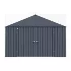 Abri de rangement Arrow Elite en acier, 12 x 14, anthracite
