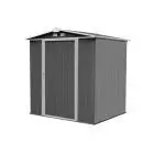 Remise EZEE Shed en acier galvanisé 6 x 5 pi, pignon bas, charbon avec garniture crème