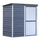 Shed-in-a-Box钢制储物棚 6 x 4英尺 镀锌 炭灰色/奶油色