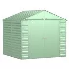 Abri de rangement en acier Arrow Select, 8 x 8 pi, vert sauge