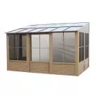 Gazebo Penguin Florence Mural avec Toit en Polycarbonate 8 pi x 12 pi couleur Sable
