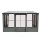 Gazebo Penguin Florence Mural avec Toit en Métal 10 pi x 12 pi couleur Gris
