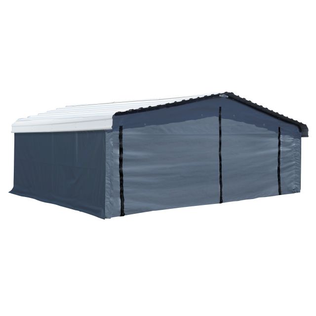 Enclosure Kit for Arrow Carport, 20 ft. x 20 ft. Gray