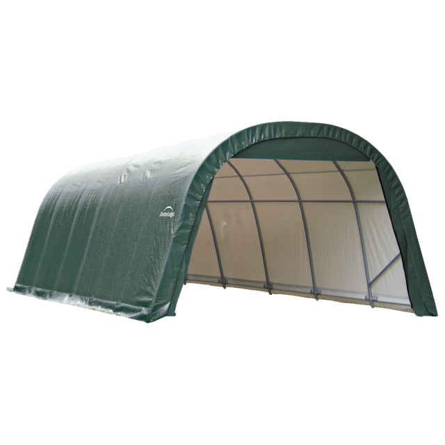 ShelterCoat 13 x 28英尺 防风防雪额定车库 圆顶 绿色 STD