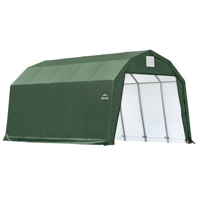 ShelterCoat 12 x 24 x 11英尺 车库谷仓式 绿色 STD