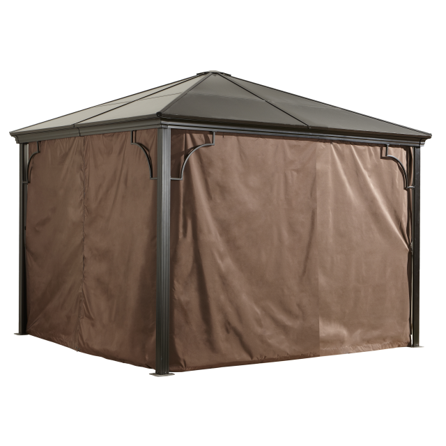 Sojag Brown Curtains For Sumatra Gazebo, 10 Ft. X 10 Ft., Poly, Outdoor Shades