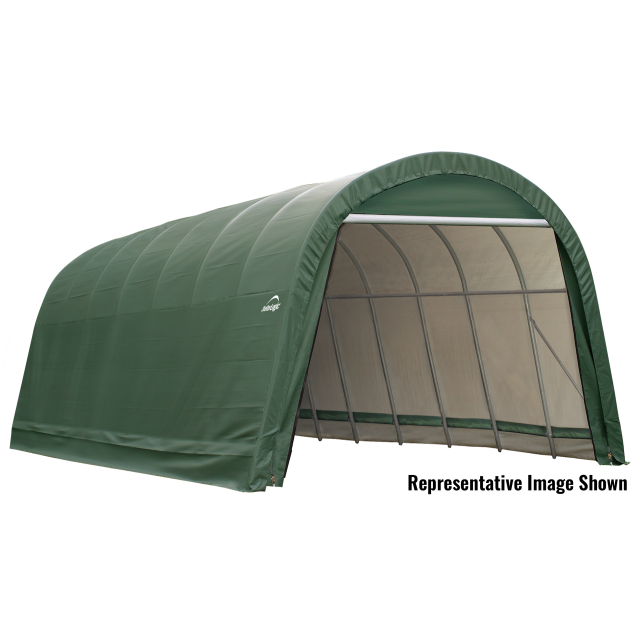 ShelterCoat 15 x 24 ft. Wind and Snow Rated Garage Round Green STD