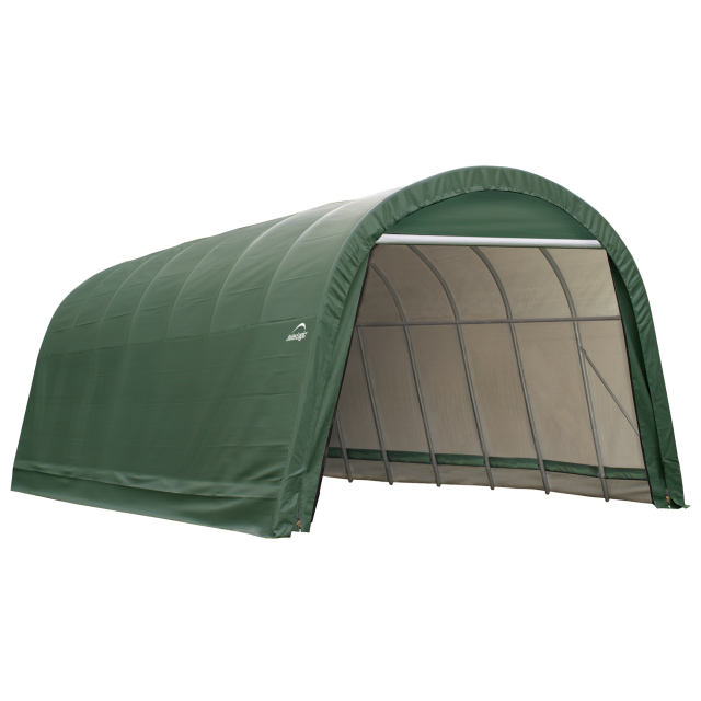 ShelterCoat 15 x 20英尺 防风防雪额定车库 圆顶 绿色 STD