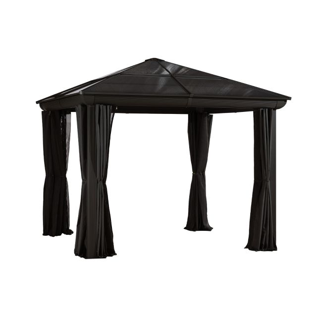 Venus Gazebo avec Toit en polycarbonate 10 Pi. x 10 Pi. couleur Brun