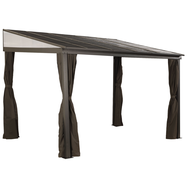 Sojag Portland Wall Gazebo 10 x 12 ft - Brown — isolated product on white background