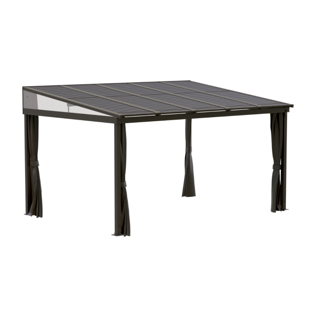 Sojag Portland Wall Gazebo 10 x 14 ft - Brown — isolated product on white background