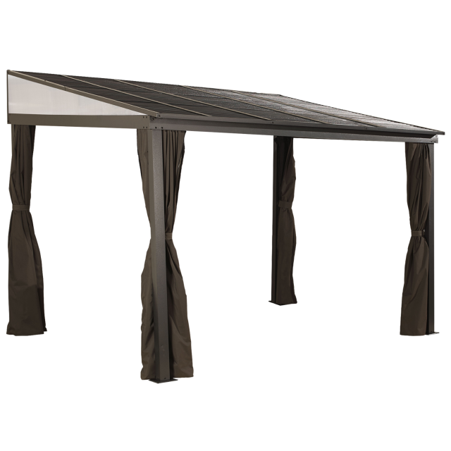 Sojag Portland Wall Gazebo 8 x 12 ft - Brown — isolated product on white background