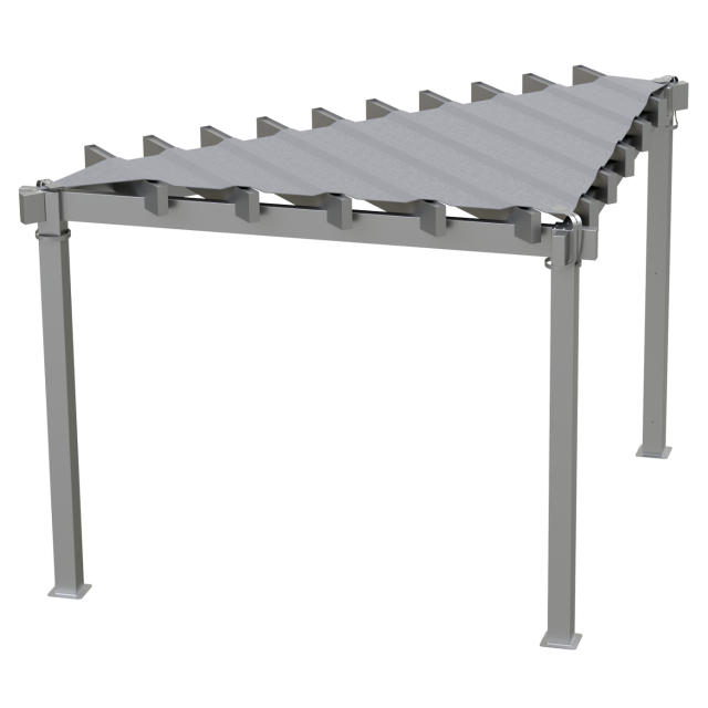 Pergola Lima grise cadre alu anticor. 10x13pi de Lima