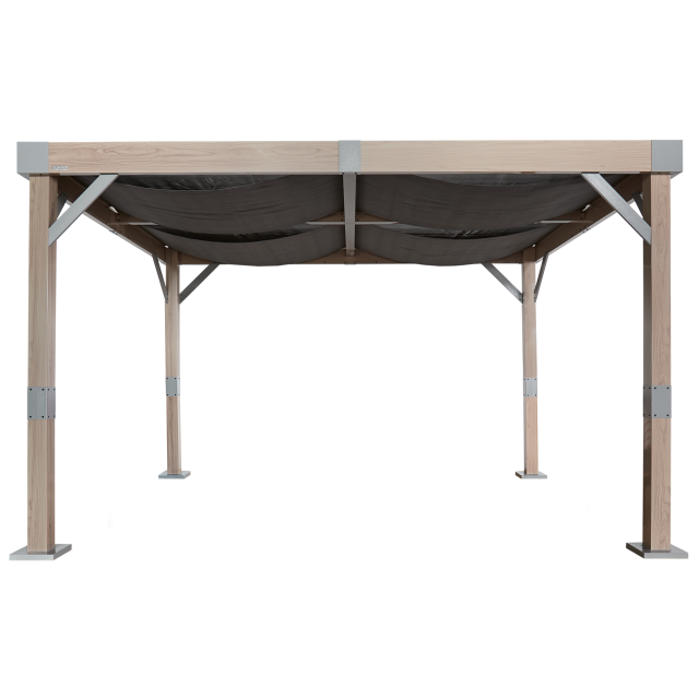 Pergola à cadre en aluminium fini bois Sojag Fontana de 10 x 12 pi