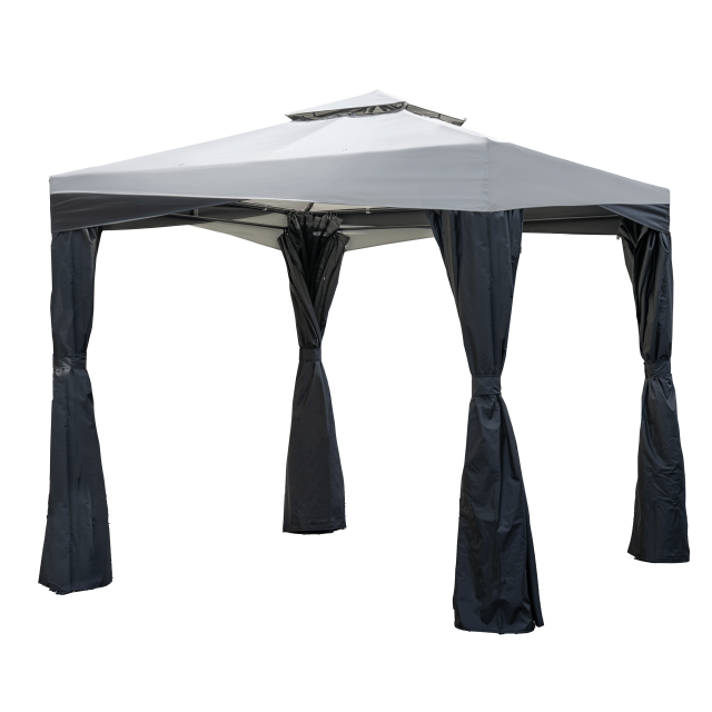 Sojag 8 x 8 x 8.6 ft Grey Malta Gazebo