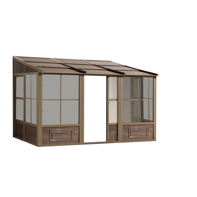 Gazebo Penguin Florence Add-A-Room with Metal Roof 8 Ft. x 12 Ft. in Sand