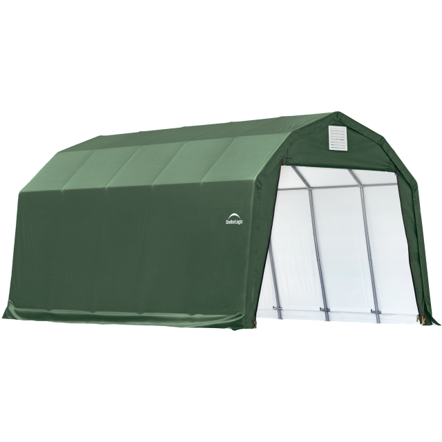 ShelterCoat 12 x 28 x 9 ft. Garage Barn Green STD