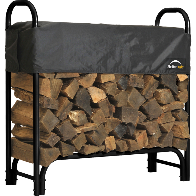 Heavy Duty Firewood Rack with Cover 4 ft.