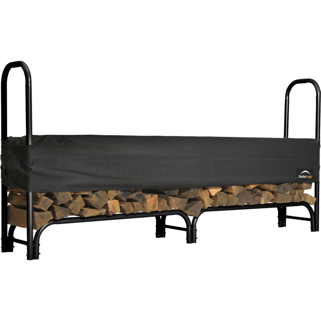 Heavy Duty Firewood Rack with Cover 8 ft.