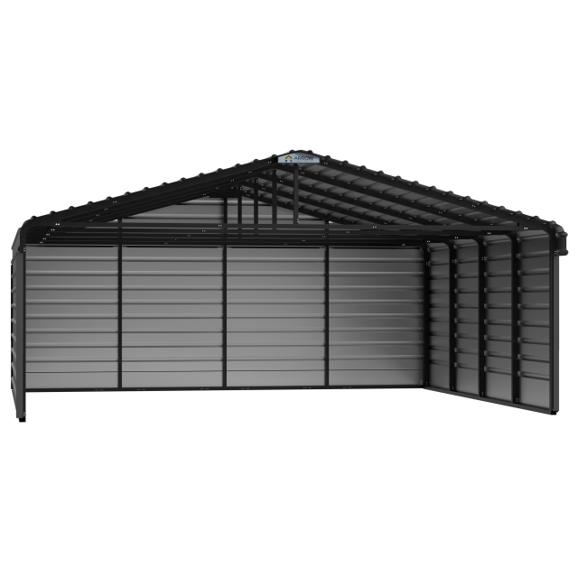 Abri d'auto en acier avec 3 parois, 20x20x07