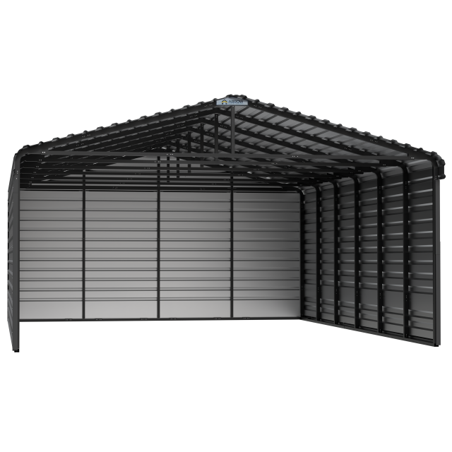 Abri d'auto en acier avec 3 parois, 20x29x09
