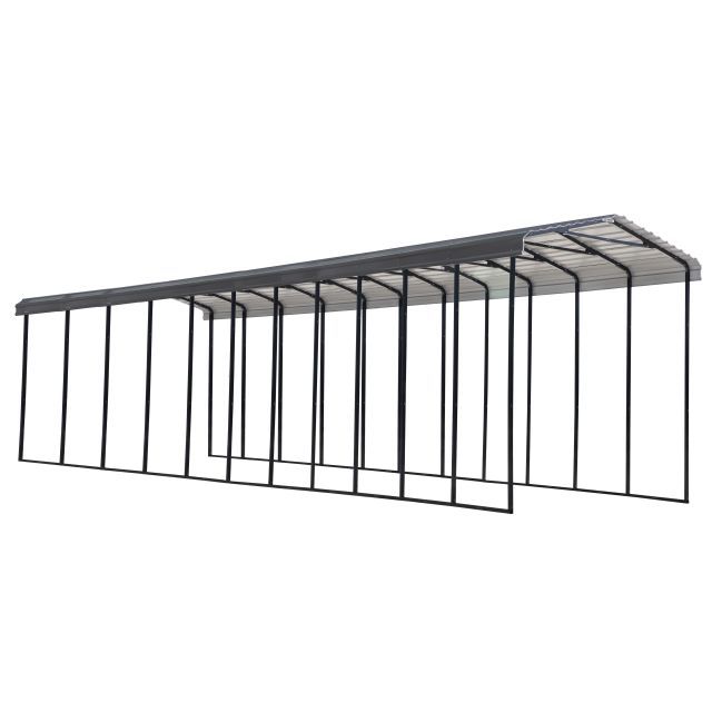 Arrow Carport, 14 ft. x 51 ft. x 14 ft. Charcoal